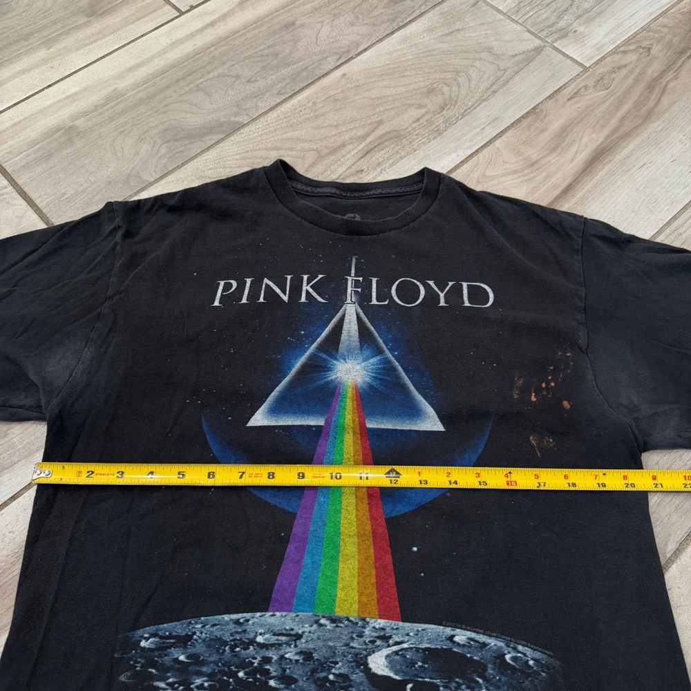 Liquid Blue Pink Floyd Dark Side of the Moon T-Shirt Mens L Black Graphic Rock - Picture 8 of 8